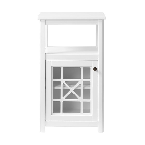 Alaterre Furniture Derby 17"W x 29"H Deluxe Floor Storage Cabinet ANDE78WH - main